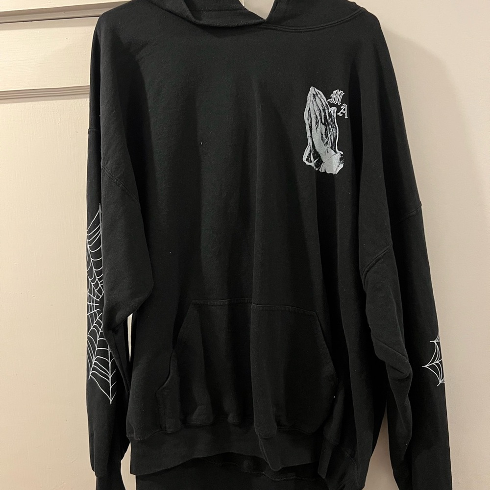 Black Spiderweb Tattoo Hoodie Men’s 3XL Mario Aguilar Midtown Tattoo - Picture 6 of 6